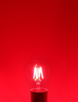 LÁMPARA LED DE FILAMENTO ROJO AUTOVOLT COLOR A60