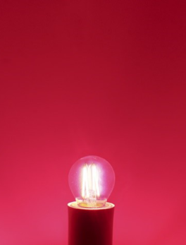 LÁMPARA LED COLOR BALL G45 AUTOVOLT FILAMENTO ROSA