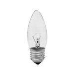 LÁMPARA INCANDESCENTE VELA PLANA TRANSPARENTE 40W 127V E27
