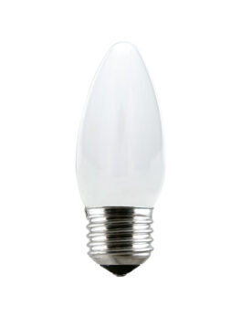 LÁMPARA INCANDESCENTE VELA LISA LECHOSA 25W 220V E27