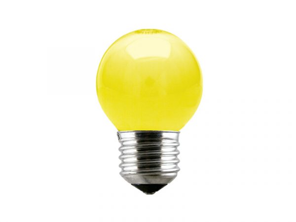LAMPARA INC BOLA AMARILLA 15W 127V