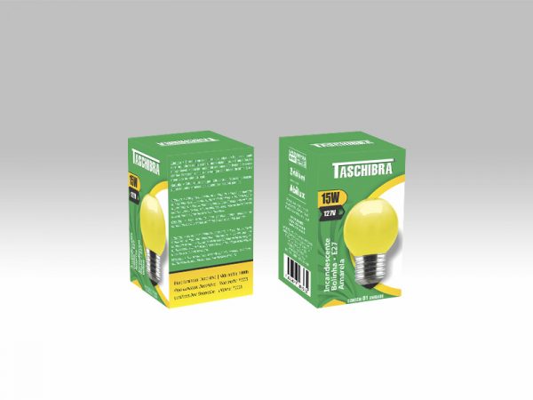 LAMPARA INC BOLA AMARILLA 15W 127V - Imagen 3