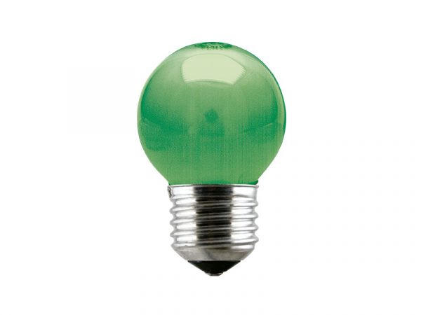 LÁMPARA INCANDESCENTE BOLA VERDE 15W 127V