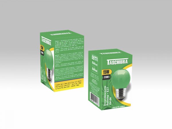LÁMPARA INCANDESCENTE BOLA VERDE 15W 127V - Imagen 3