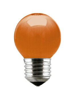LÁMPARA INCANDESCENTE BOLA NARANJA 15W 127V