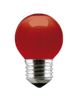 LÁMPARA INCANDESCENTE BOLA ROJA 15W 220V