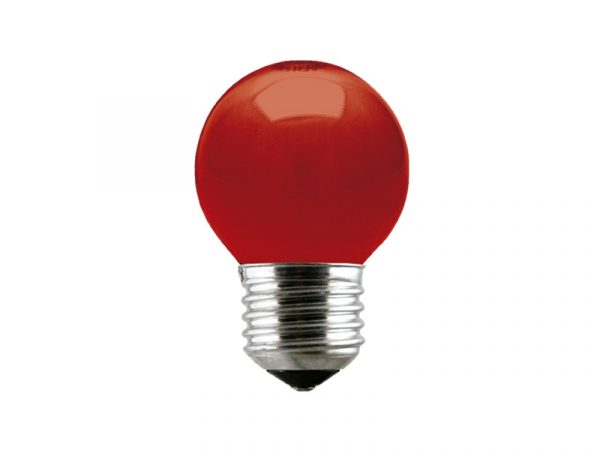 LÁMPARA INCANDESCENTE BOLA ROJA 15W 220V