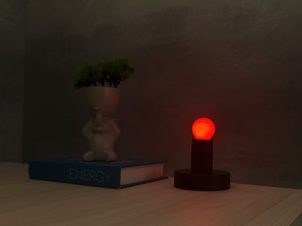 LÁMPARA INCANDESCENTE BOLA ROJA 15W 220V - Imagen 2