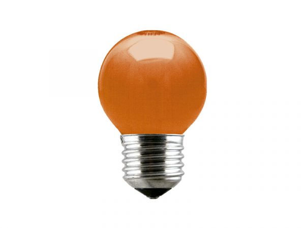 LÁMPARA INCANDESCENTE BOLA NARANJA 15W 220V