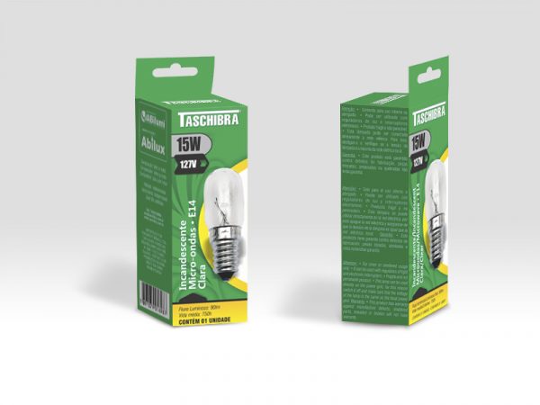 TASCHIBRA E14 LÁMPARA INCANDESCENTE MICRO ONDAS 15W 127V - Imagen 2
