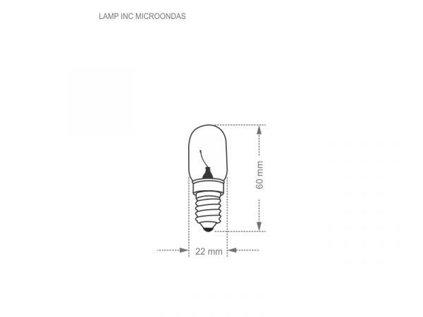 TASCHIBRA LAMPARA INCANDESCENTE MICRO ONDA E14 15W 220V - Imagen 4