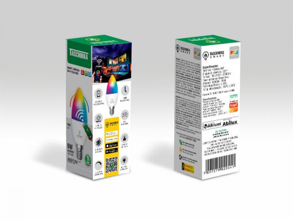 LÁMPARA LED INTELIGENTE WI-FI TASCHIBRA 6W VELA RGB - Imagen 6
