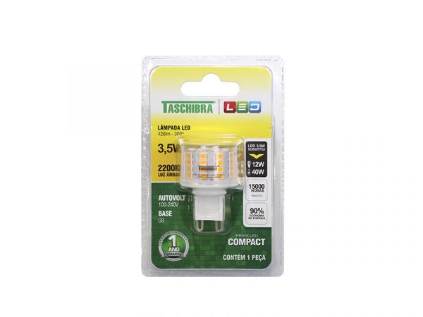 LÁMPARA LED G9 COMPACTA 3,5W AUTOVOLT 2200K - Imagen 3