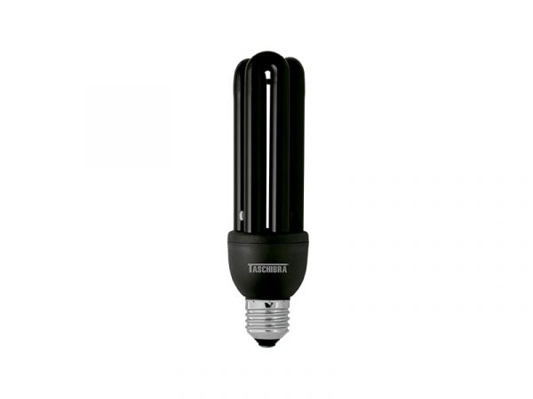 LÁMPARA FLUORESCENTE COMPACTA LUZ NEGRA 3U 26W 127V ENC