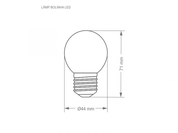 LÁMPARA LED TASCHIBRA 1W 127V BOLA AMARILLA - Imagen 2