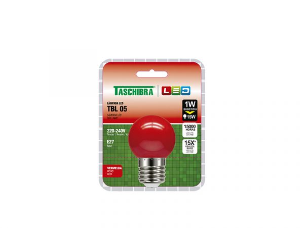 LÁMPARA LED TASCHIBRA BALLET ROJA 1W 220V - Imagen 2