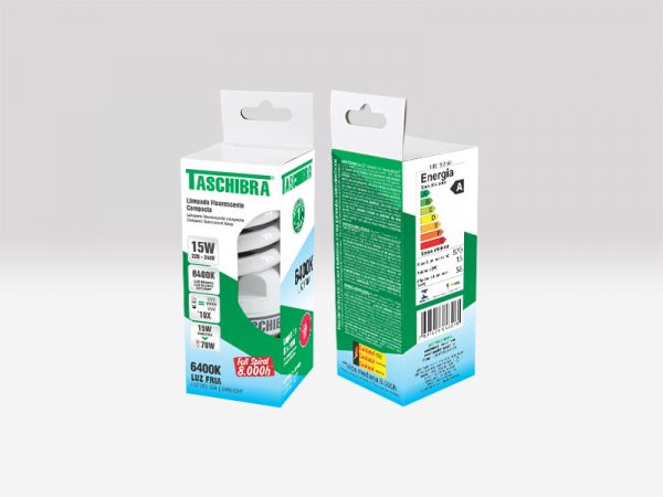 LAMPARA COMP ELET TASCHIBRA T2 FULL ESP 15W 220V 6400K - Imagen 2