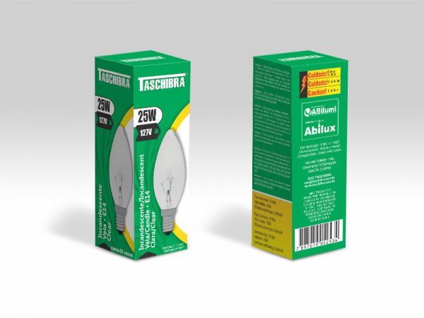 LAMPARA INC VELA LISA CLARA 25W 127V E14 - Imagen 2
