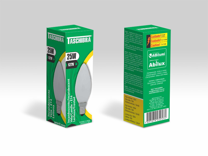 LAMPARA INCANDESCENTE VELA LISA LECHOSA 25W 127V E14 - Imagen 2