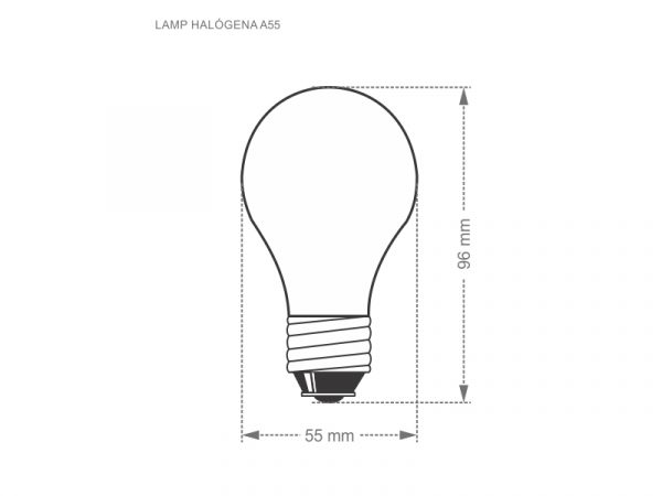 LAMPARA HALÓGENA A55 28W 220V - Imagen 3