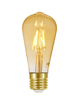 LÁMPARA DE FILAMENTO LED VINTAGE ST64 4W AUTOVOLT ÁMBAR