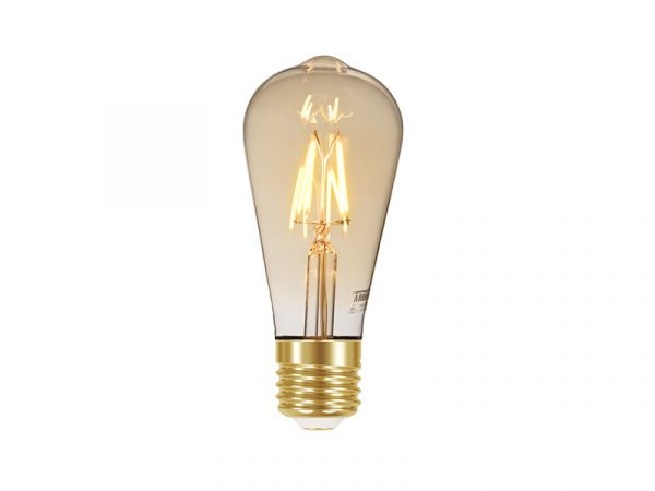 LÁMPARA LED VINTAGE DIM FILAMENTO ST64 4W 127V AMBAR