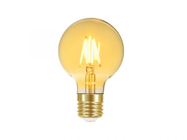LÁMPARA DE FILAMENTO LED VINTAGE DIM GLOBE G80 4W 127V ÁMBAR