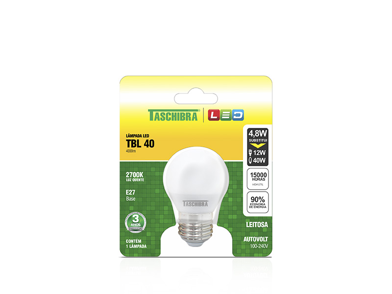 LÁMPARA DE BOLA LED TBL 40 LECHE / 4.8W 2700K - Imagen 3