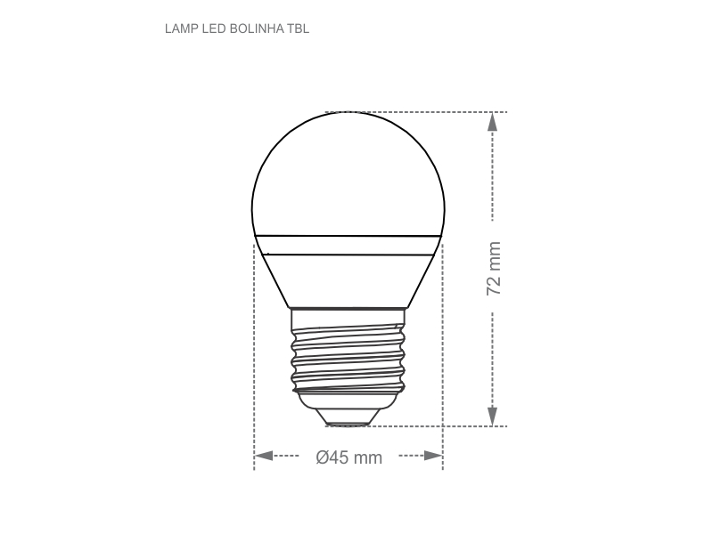 LÁMPARA DE BOLA LED TBL 40 LECHE / 4.8W 2700K - Imagen 4