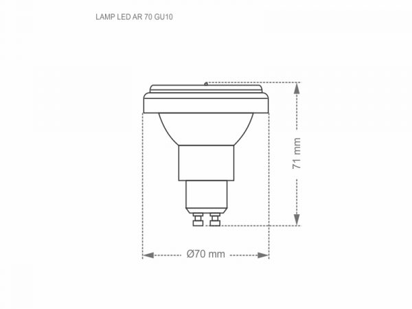 LÁMPARA LED AR70 24º / 4.8W 2700K GU10 - Imagen 2