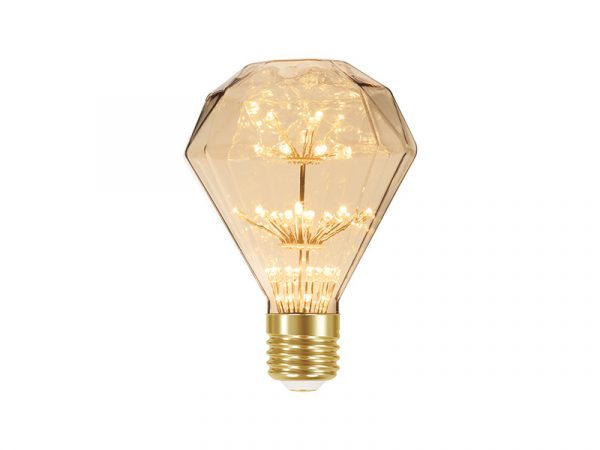 LÁMPARA LED FUEGOS ARTIFICIALES VINTAGE D95 ÁMBAR