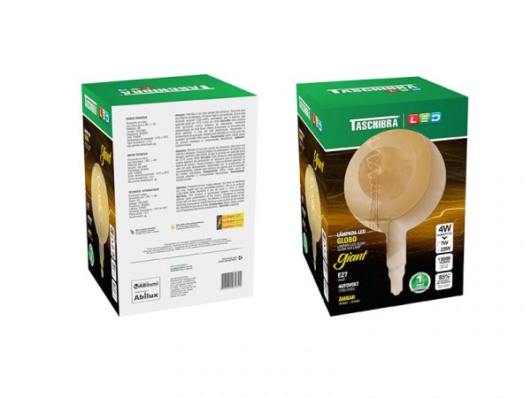 LÁMPARA LED GLOBO GIGANTE AUTOVOLT AMBAR FILAMENTO - Imagen 3