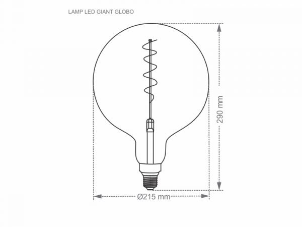 LÁMPARA LED GLOBO GIGANTE AUTOVOLT AMBAR FILAMENTO - Imagen 4