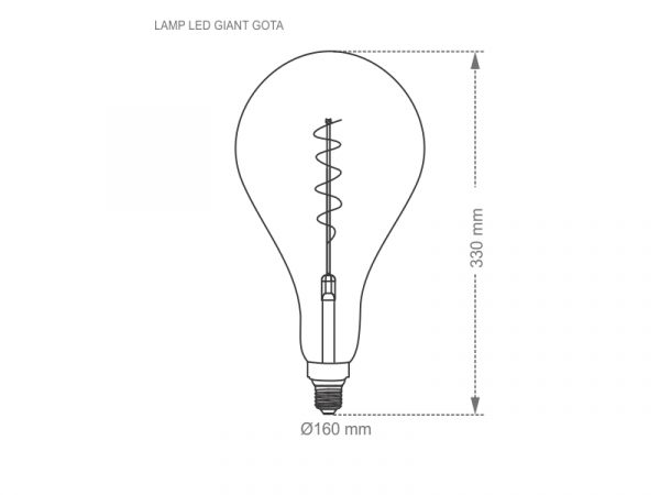 LÁMPARA DE FILAMENTO LED GIGANTE GOTA AUTOVOLT ÁMBAR - Imagen 3