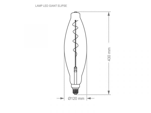 LÁMPARA LED DE FILAMENTO ÁMBAR GIGANTE ELIPSE AUTOVOLT - Imagen 3