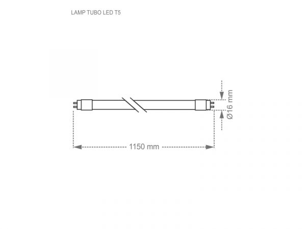 LÁMPARA TUBO LED T5 115CM 18W 3000K - Imagen 2