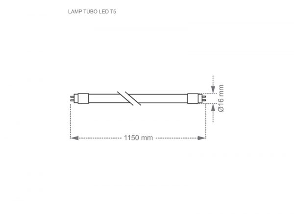 LÁMPARA TUBO LED T5 115CM 18W 6500K - Imagen 2