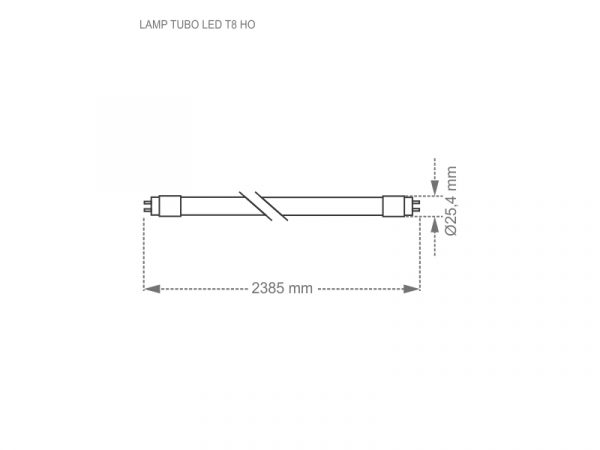 LÁMPARA TUBO LED 110 HO 4000K VIDRIO - Imagen 2