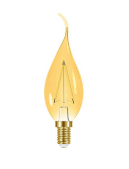 LÁMPARA LED FILAMENTO VELA VINTAGE BOQUILLA TRENZADA B35 127V ÁMBAR