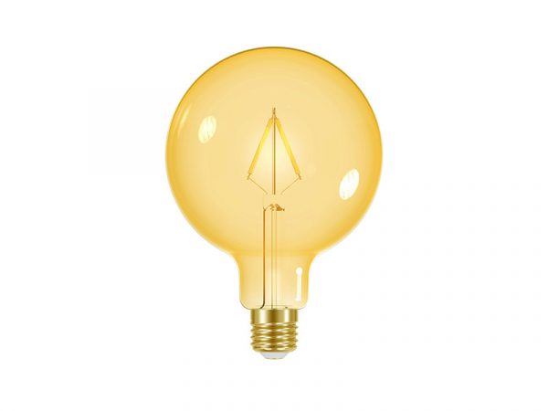 LÁMPARA DE FILAMENTO LED VINTAGE GLOBO G125 AUTOVOLT ÁMBAR