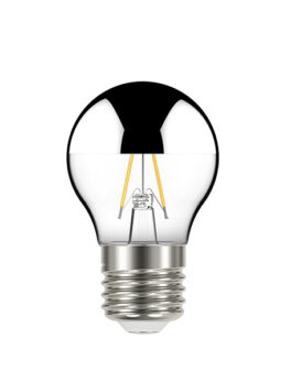 LÁMPARA LED DEFLECTOR DE FILAMENTO GLOBE G45 AUTOVOLT ESPEJO PLATA