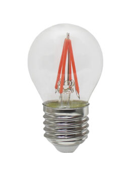 LÁMPARA LED FILAMENTO COLOR G45 AUTOVOLT BOLA ROJO