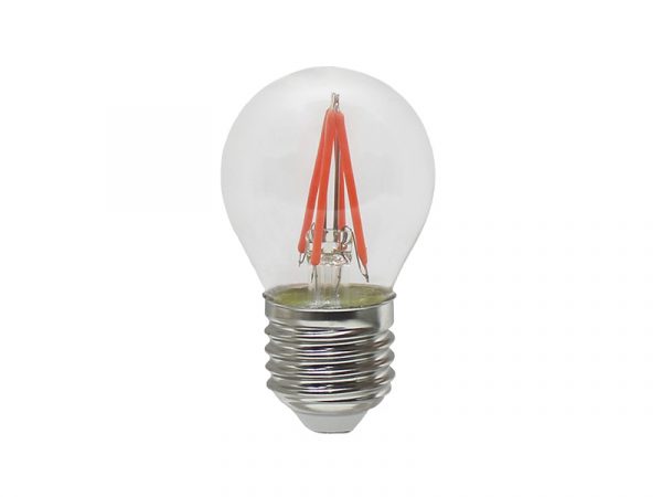 LÁMPARA LED FILAMENTO COLOR G45 AUTOVOLT BOLA ROJO