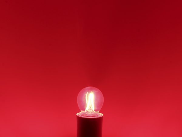 LÁMPARA LED FILAMENTO COLOR G45 AUTOVOLT BOLA ROJO - Imagen 2