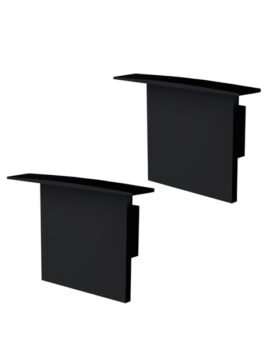 ACCESORIOS PERFIL SPIRE 50X35 TAPA/CLIP BAJO NEGRO MATE
