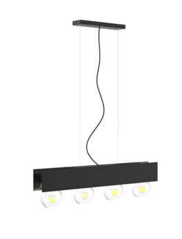 COLGANTE PICO TASCHIBRA 4XE27 PRETO FOSCO