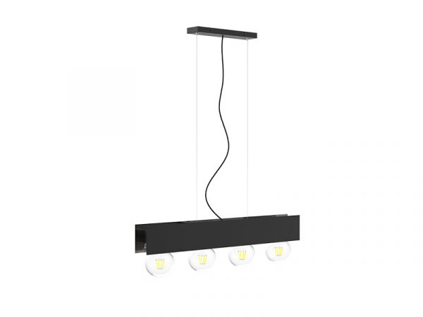 COLGANTE PICO TASCHIBRA 4XE27 PRETO FOSCO