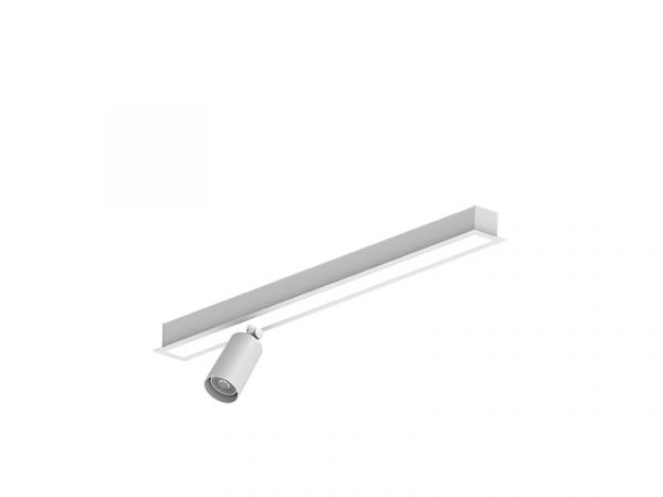 SPIRE LUZ LED LINEAL 20W 3000K EMPOTRABLE + 1 SPOT MR11 SIN LÁMPARA BLANCA