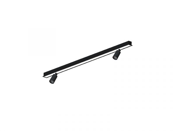 SPIRE LÁMPARA LED LINEAL 40W 3000K EMPOTRABLE + 2 Focos MR11 SIN LÁMPARA NEGRO MATE