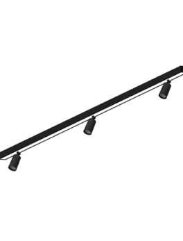 SPIRE LÁMPARA LED LINEAL 60W 3000K EMPOTRABLE + 3 PUNTOS MR11 SIN LÁMPARA NEGRO MATE